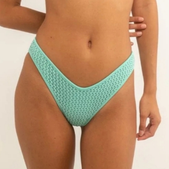 New!Montce Turquoise Crochet Lulu Bikini Bottom - Picture 1 of 13